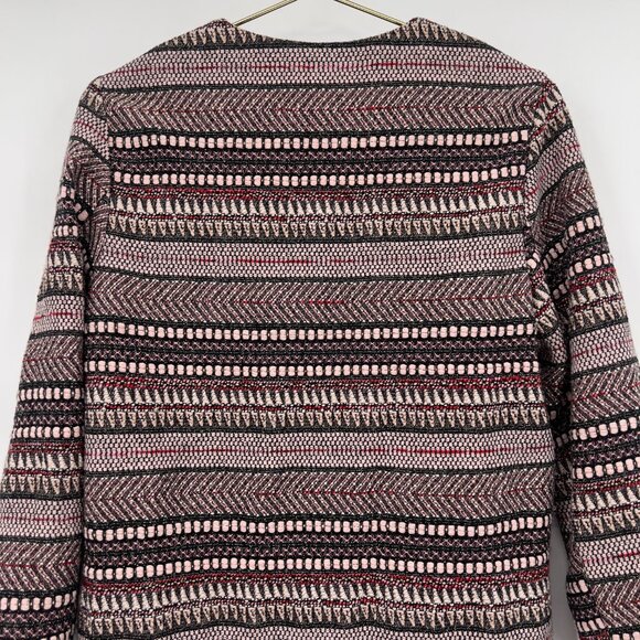 ASOS Women’s Open Front Duster Textured Jacket Multicolored Geometric Pattern 6 - Picture 5 of 12